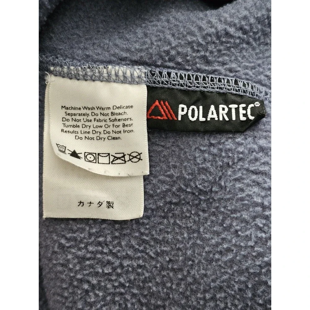 Eddie Bauer Womens Polar Fleece Vest Full Zip Pockets Size XL Outdoor Layer Blue - Picture 6 of 8